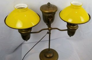 RARE Antique B&H Bradley Hubbard Oil Lamp Converted Electric 3