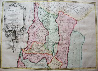 1778 ZANNONI - rare map: ASIA MINOR,  NORTH ISRAEL,  MIDDLE EAST,  PALESTINE BEIRUT 2