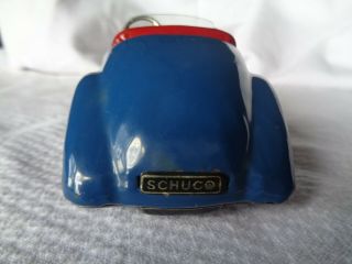 Schuco examico 4001 wind up car 1930 ' s vintage German toy car blue convertible 5