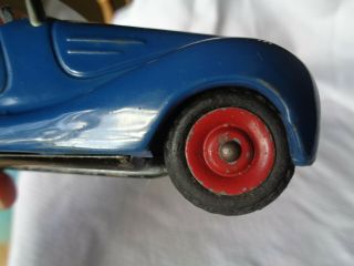 Schuco examico 4001 wind up car 1930 ' s vintage German toy car blue convertible 7