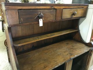 Antique Primitive Dry Sink Cabinet Two Door Two Drawer 4