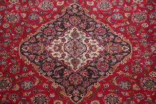 One - of - a - Kind VINTAGE Floral RED Oriental Area Rug Hand - Knotted Wool 10x14 LARGE 5