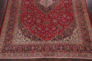 One - of - a - Kind VINTAGE Floral RED Oriental Area Rug Hand - Knotted Wool 10x14 LARGE 6