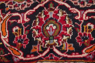 One - of - a - Kind VINTAGE Floral RED Oriental Area Rug Hand - Knotted Wool 10x14 LARGE 8