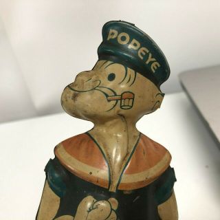 Chein & Co.  1932 Antique Metal/Tin Popeye Wind Up Toy 2