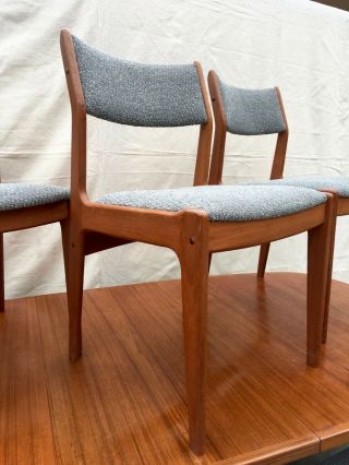 Vintage Danish Modern Teak Dining Table w/ 10 (Ten) Chairs Gudme Wegner Era 9