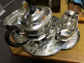 Solid Sterling Silver Bachelor Tea Set - S Blanckensee & Son Ltd - Chester 1932 10