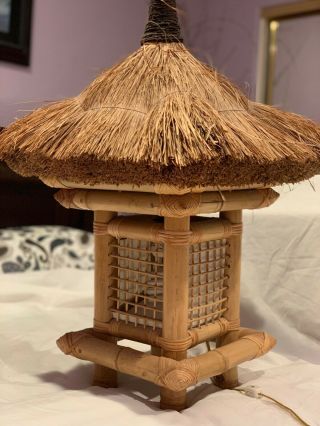 Antique Japanese Bamboo Lantern 1950s - Japanese Art Craft