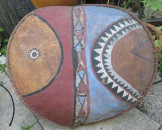 Old Masaï Warrior Hide Shield - Leather Kenya