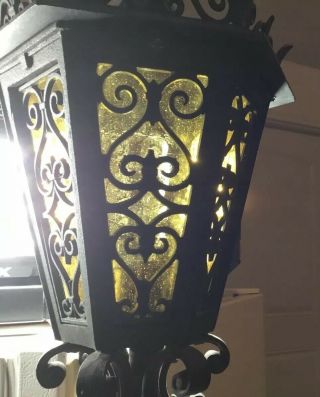 Vintage Antique Outdoor Street Light Pole Lamp Gothic Scroll Design Post Light 4
