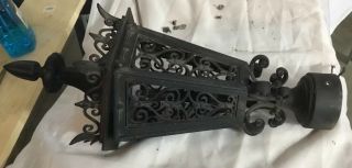 Vintage Antique Outdoor Street Light Pole Lamp Gothic Scroll Design Post Light 8