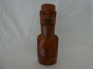 Vintage Rapa Nui Easter Island Wooden Moai Carving Polynesia 2