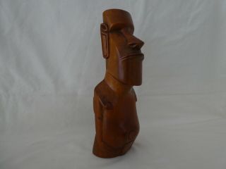 Vintage Rapa Nui Easter Island Wooden Moai Carving Polynesia 3