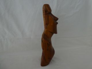 Vintage Rapa Nui Easter Island Wooden Moai Carving Polynesia 4