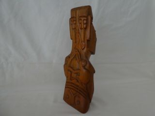 Vintage Rapa Nui Easter Island Wooden Moai Carving Polynesia 5