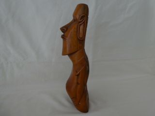 Vintage Rapa Nui Easter Island Wooden Moai Carving Polynesia 7