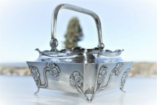 RUSSIAN STERLING SILVER SUGER BASKET 84 SILVER RARE STYLE 12