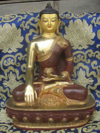 Handmade Gold Plated Shakyamuni Buddha Rupa,  Nepal