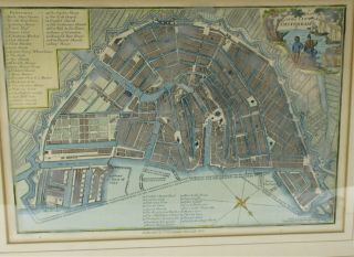 Year 1800 Amsterdam Holland Tinted City Map by John Stockdale 2