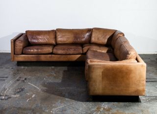 Mid Century Danish Modern Sofa Sectional Georg Thams Tan Leather Couch De Sede 2