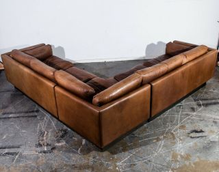Mid Century Danish Modern Sofa Sectional Georg Thams Tan Leather Couch De Sede 5