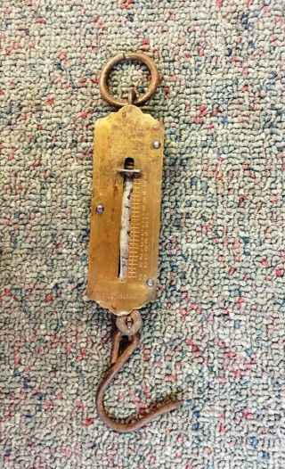 Antique Henry Boker Pocket Balance Brass Spring Hanging Scale Steampunk Great