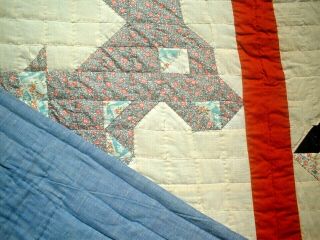 ANTIQUE VINTAGE 1930S/40S RARE DEMOCRAT DONKEY FOLK - ART PATCHWORK QUILT WOW 4