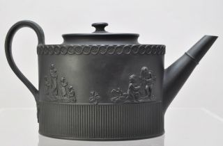 Rare 18th Century Antique Elijah Mayer Black Basalt Teapot 1790 2