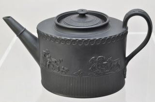 Rare 18th Century Antique Elijah Mayer Black Basalt Teapot 1790 5