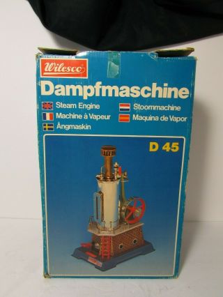 Wilesco D 45 Dampfmaschine Steam Engine Made In West Germany 2