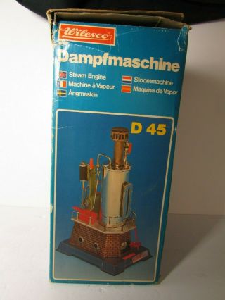 Wilesco D 45 Dampfmaschine Steam Engine Made In West Germany 3
