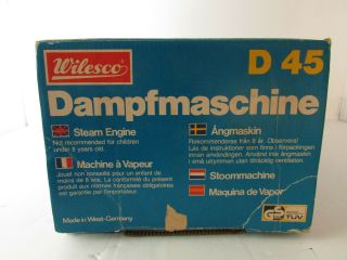 Wilesco D 45 Dampfmaschine Steam Engine Made In West Germany 5