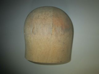 Vintage Wood Wooden Millinery Hat Block Head Mold Form