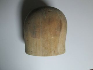 Vintage Wood Wooden Millinery Hat Block Head Mold Form 2
