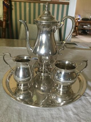 Vintage 4 Piece Sterling Silver Tea Set
