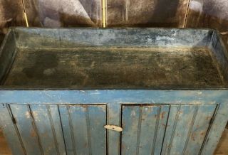 Antique Rustic Zinc Top Dry Sink Cabinet Primtive Farmhouse Style 2
