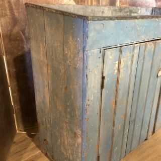 Antique Rustic Zinc Top Dry Sink Cabinet Primtive Farmhouse Style 5