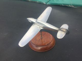 1945 Aluminium Spitfire Model Mounted On Wood Plaque Stamped Raf By Whitehead