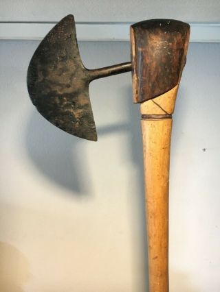 TSONGA AXE from MOZAMBIQUE - AFRICAN ETHNIC TRIBAL Zulu cane spear knife 4