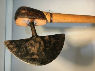 TSONGA AXE from MOZAMBIQUE - AFRICAN ETHNIC TRIBAL Zulu cane spear knife 5