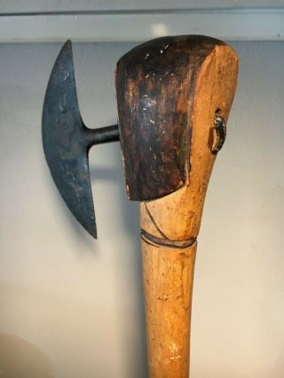 TSONGA AXE from MOZAMBIQUE - AFRICAN ETHNIC TRIBAL Zulu cane spear knife 7