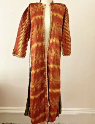 istalifi: A gorgeous antique Syrian / Ottoman silk Ikat kaftan robe circa 1900. 2