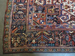 9 ' X 12 ' Antique Hand Made Persian Heriz Serapi Wool Rug Decorative Organic 10