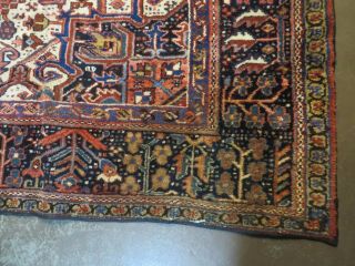 9 ' X 12 ' Antique Hand Made Persian Heriz Serapi Wool Rug Decorative Organic 11