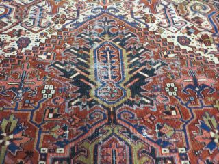 9 ' X 12 ' Antique Hand Made Persian Heriz Serapi Wool Rug Decorative Organic 4