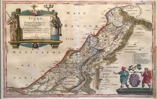 1658 Jan Jansson Map Of The Holy Land And Israel