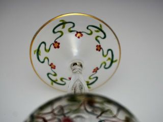 Incredible Austrian Enameled Wine Stem Myers Neff Theresienthal Glass - B 5