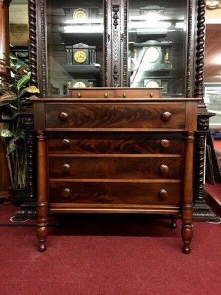 Antique Two Over Four Drawer Dresser - Mahogany Chest - Delivery Available