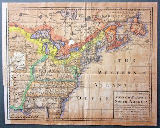 1758 - Colonial America - The English Empire In North America.  Bennett