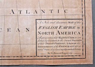 1758 - Colonial America - The English Empire in North America.  Bennett 2
